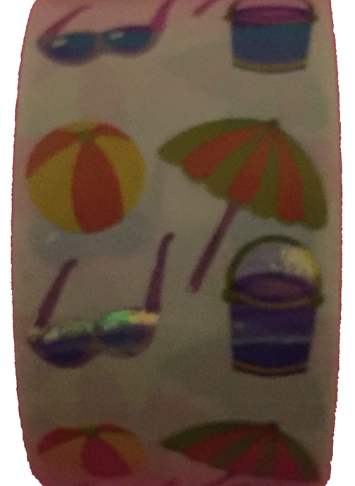 400 Beach set stickers in roll of 100 modules 2" x 2", each sticker 1" RMP6105