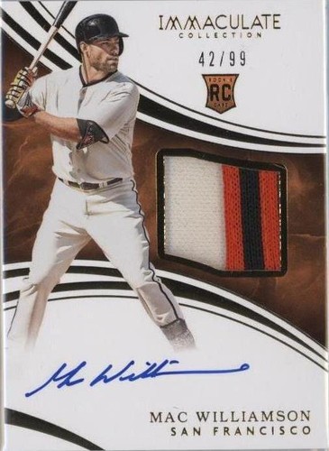 2016 Panini Immaculate Collection - Mac Williamson #118