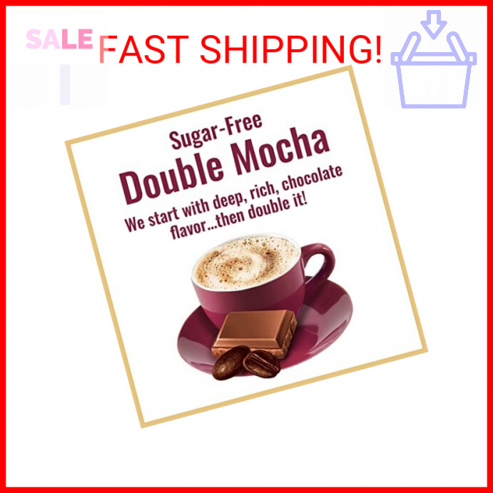 Hills Bros Instant Sugar-Free Double Mocha Cappuccino Mix, Easy to Use, Enjoy Co