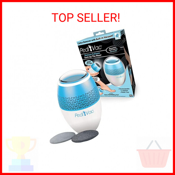 Pedi Vac by Ped Egg - Callus Remover for Feet with Built-in Vacuum Removes Dead