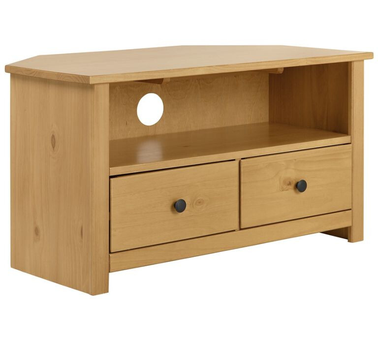 already built up Porto Solid Wood Corner TV Unit Oak Effect in Shipley, West Yorkshire Gumtree