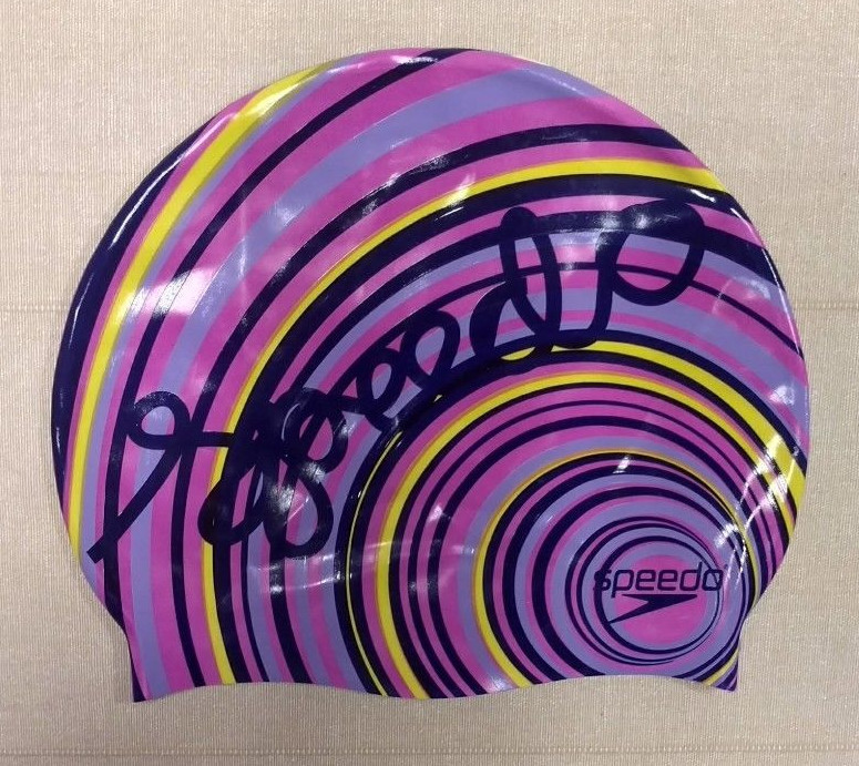 Mens Womens Unisex Adult SPEEDO Silicone Swim Cap One-Size Stretch NO HOLES EUC