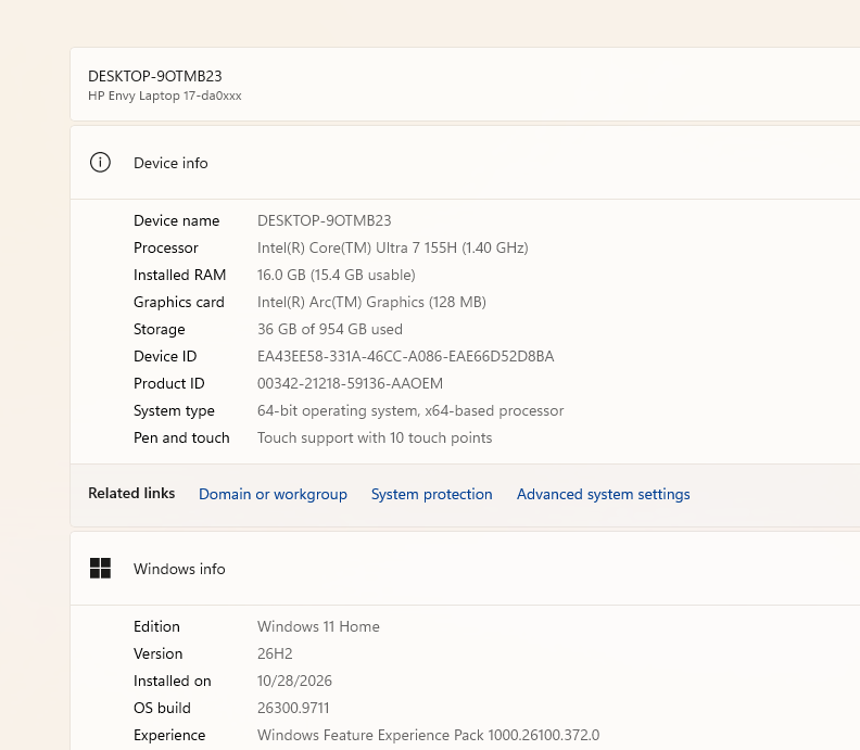 HP Envy 17-da0013dx 17.3" FHD Touch Ultra 7 155H 16GB RAM 1TB SSD Win 11 - Thumbnail 18
