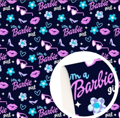 Barbie FAUX LEATHER SHEET 8'' X 12'' PRINTED 1233815 LITCHI TEXTURE