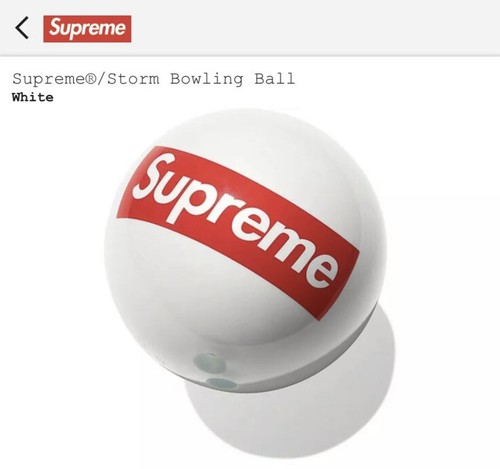 SUPREME STORM BOWLING BALL Medium New York White *SOLD OUT