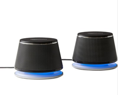 Amazon Basics Stereo 2.0 Speakers for PC or Laptop 3.5mm Aux input USB-Powere...