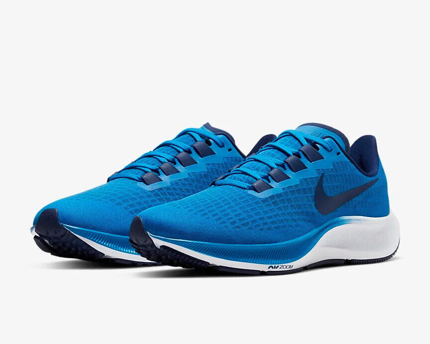 

Мужские беговые кроссовки Nike Air Zoom Pegasus 37 синего/белого цвета, BQ9646-400, Blue-white-black, Nike Air Zoom Pegasus