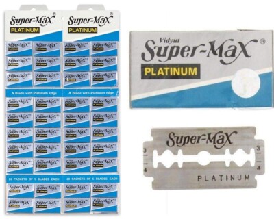 200 Super Max Double Edge Platinum Blades Barber Barber Hair Removal Shaving