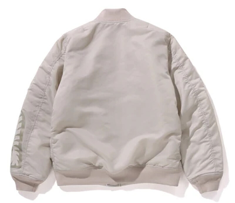 Pre-owned A Bathing Ape A Bathnig Ape Ladies' Shark Nylon Twill Ma-1 Jacket 1k80241005 In Pink