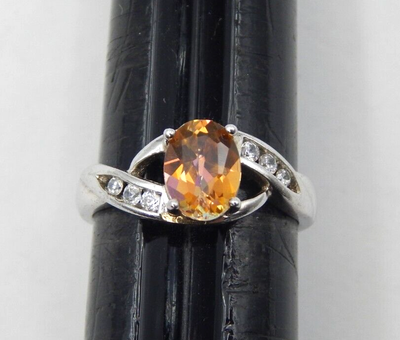 Vintage orange outlet topaz ring
