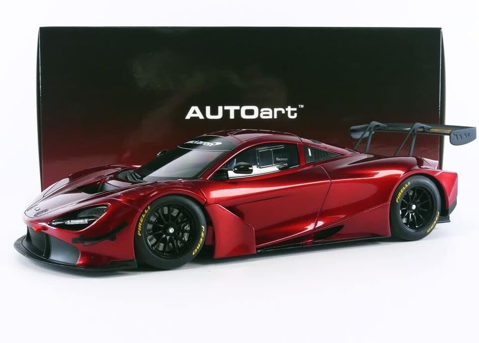自動車 AutoArt 1/18 McLaren 720S GT3 McLaren 720S GT3 Azure Blue Metallic 1/18 Model Car by