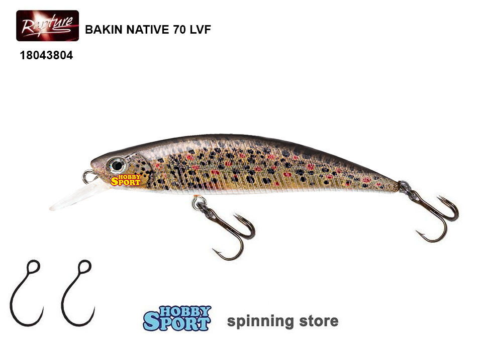 MINNOW  BAKIN NATIVE 70 RAPTURE COL LVF  8,5 GR SINKING SPINNING FIUME  18043804