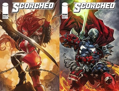 SPAWN SCORCHED #33 - SET OF 2 - DON AGUILLO & VON RANDAL COVERS