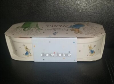 Beatrix Potter Rabbit Set Ceramic Ramekin Tart Dessert Bowl Fruit Dish Butterfly