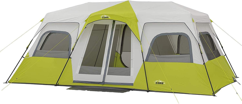 CORE 12 Person Cabin Tent 3 Room Huge Tent for Family - 2 Mi