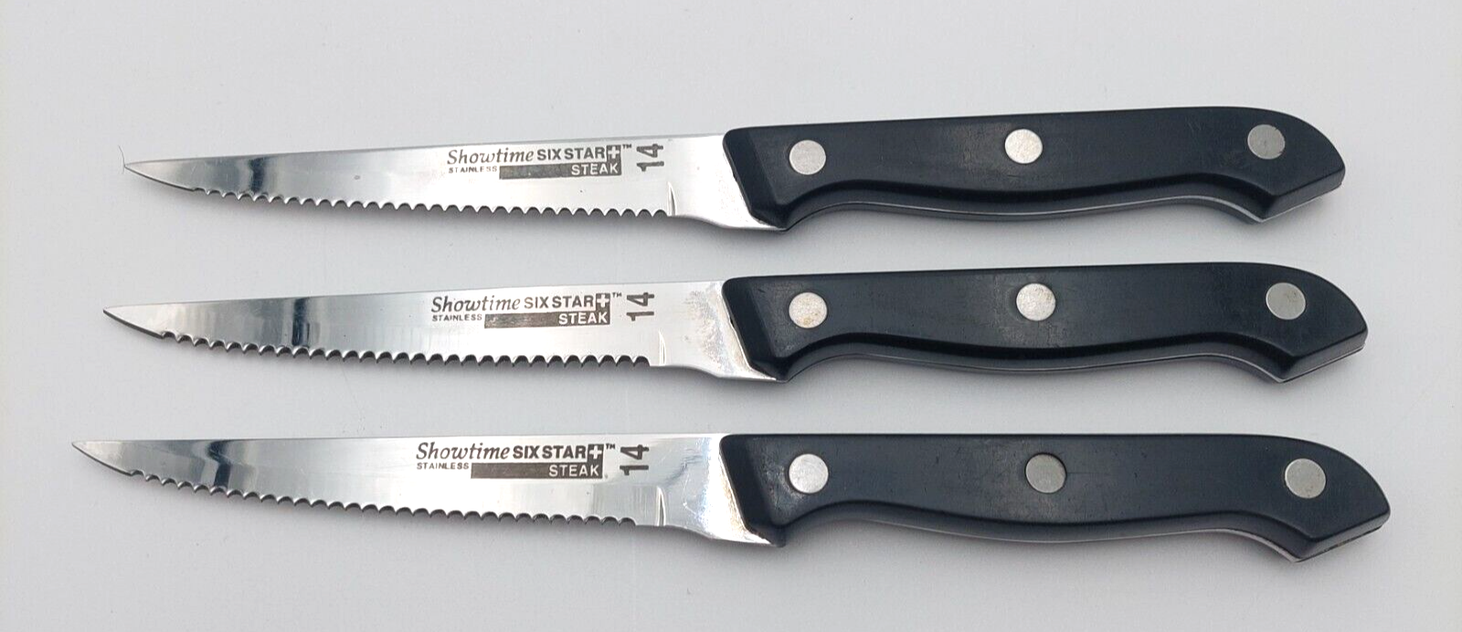 Of 3 Steak Knife Stainless Steel 5" Blade
