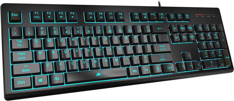 Light up Quiet Gaming Keyboard - Membrane Silent Wired Keybo