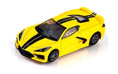 AFX Mega G+ Corvette C8 Yellow Clear Collector HO Slot Car #22013 IN STOCK!!