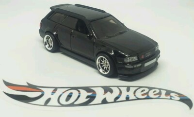 Hot Wheels WHEEL SWAP '94 Audi Avant RS2 11mm Chrome 10 Spokes Black  