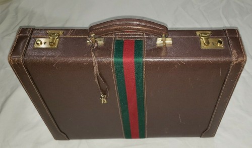 VINTAGE GUCCI HARD CASE BRIEFCASE ATTACHE BAG | eBay