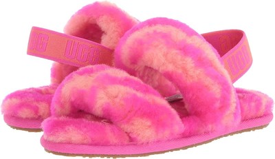 Аутентичные шлепанцы UGG Big Kids Oh Yeah Zebra в оригинальной коробке 1116642K