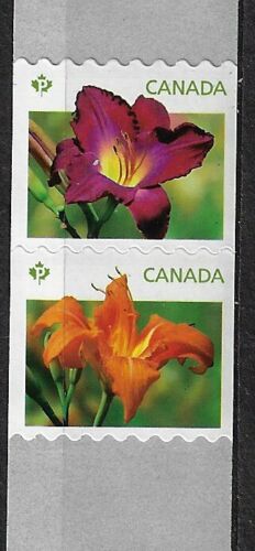 CANADA, COIL  PAIR.  # 2527 - 2528   PURPLE ON TOP