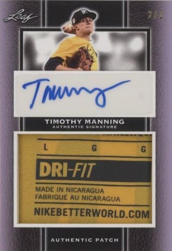 2019 Leaf Perfect Game National Showcase - Timothy Manning #PA-TM1