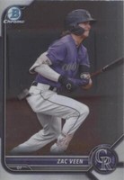 2022 Bowman Chrome - Zac Veen #BCP-165