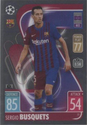 2021-22 Topps Chrome Match Attax UCL Sergio Busquets #77