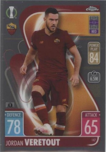 2021-22 Topps Chrome Match Attax UCL Jordan Veretout #147