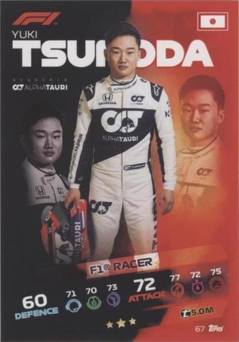 2021 Topps F1 Turbo Attax - Yuki Tsunoda #67