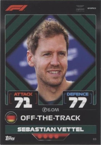 2022 Topps F1 Turbo Attax - Sebastian Vettel #69