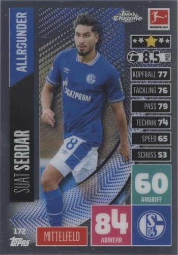 2020-21 Topps Chrome Match Attax Bundesliga Suat Serdar X 2020-21 Topps Chrome Match Attax Bundesliga Suat Serdar X
