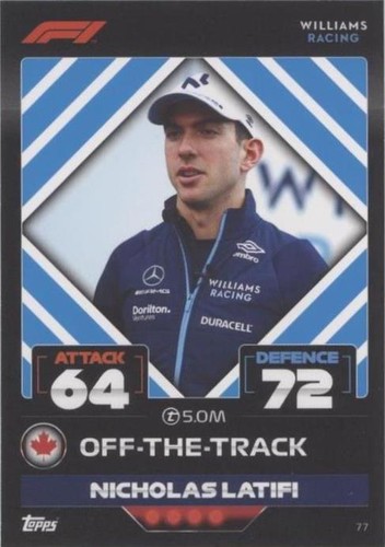 2022 Topps F1 Turbo Attax - Nicholas Latifi #77