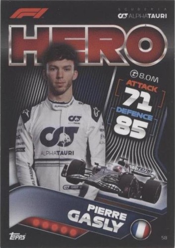2022 Topps F1 Turbo Attax - Pierre Gasly #58