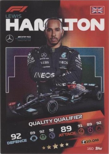 2021 Topps F1 Turbo Attax - Lewis Hamilton #160