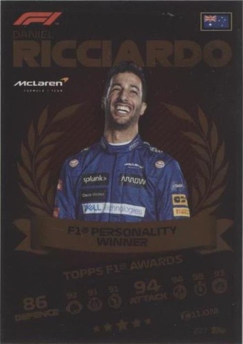 2021 Topps F1 Turbo Attax - Daniel Ricciardo #227