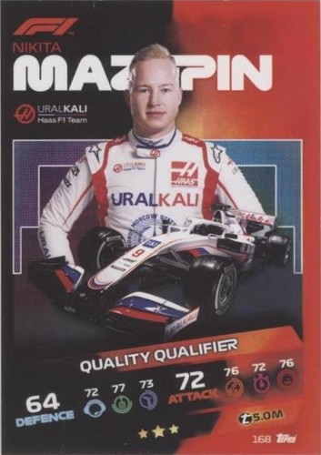 2021 Topps F1 Turbo Attax - Nikita Mazepin #168