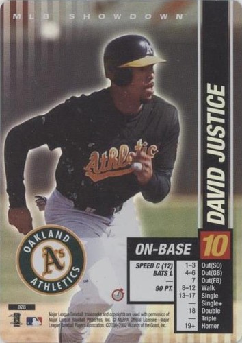 2002 MLB Showdown Trading Deadline - David Justice #028