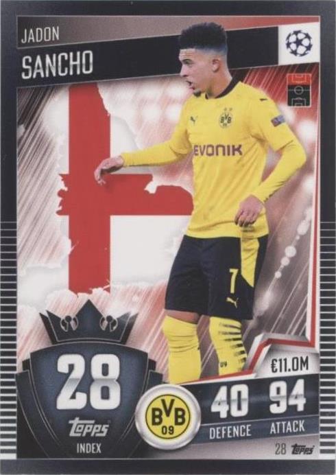 2020-21 Topps Match Attax 101 Jadon Sancho #28