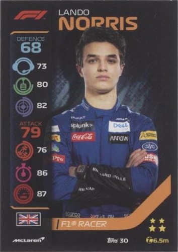 2020 Topps Chrome F1 Racing Refractor #7 Lando Norris RC