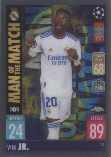 2021-22 Topps Chrome Match Attax UCL Vinicius Junior #182