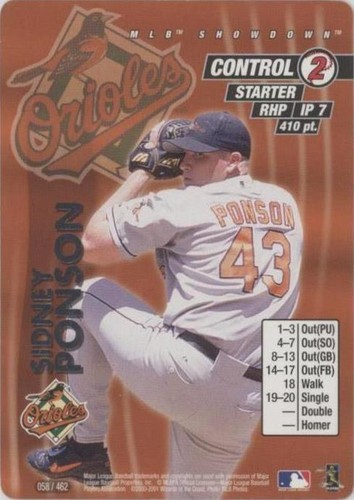 2001 MLB Showdown - Sidney Ponson #058