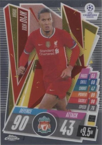 2020-21 Topps Chrome Match Attax UCL Virgil van Dijk #3