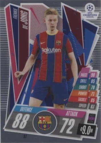 Frenkie de Jong Chrome Shield SC 5 Match Attax Euro 2024