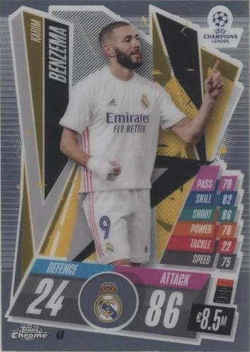 2020-21 Topps Chrome Match Attax UCL Karim Benzema #48