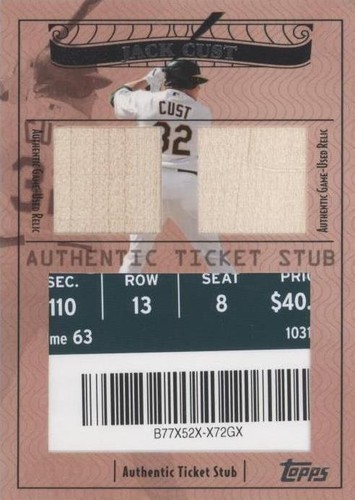 2009 Topps Ticket To Stardom - Jack Cust #TSP2-56