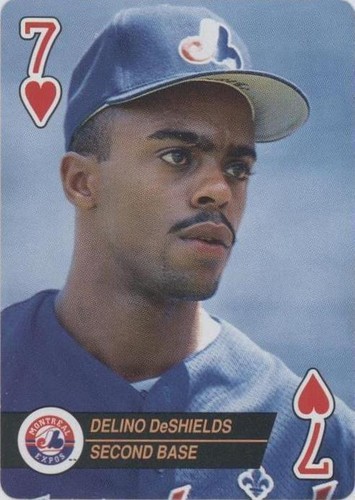 1993 Bicycle Baseball Aces Playing Cards - Delino DeShields #7H