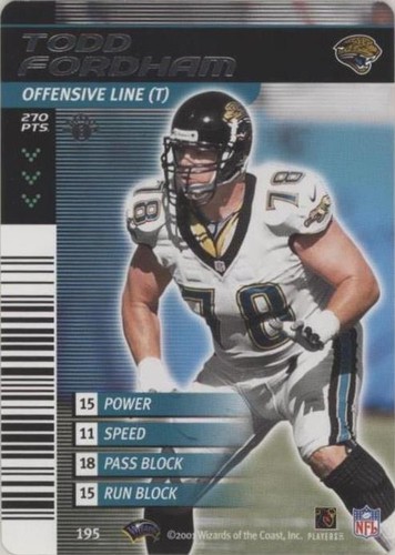 2001-02 NFL Showdown 1st Edition Todd Fordham #195