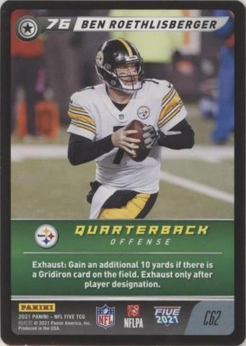 2021 Panini NFL Five TCG Ben Roethlisberger #C62